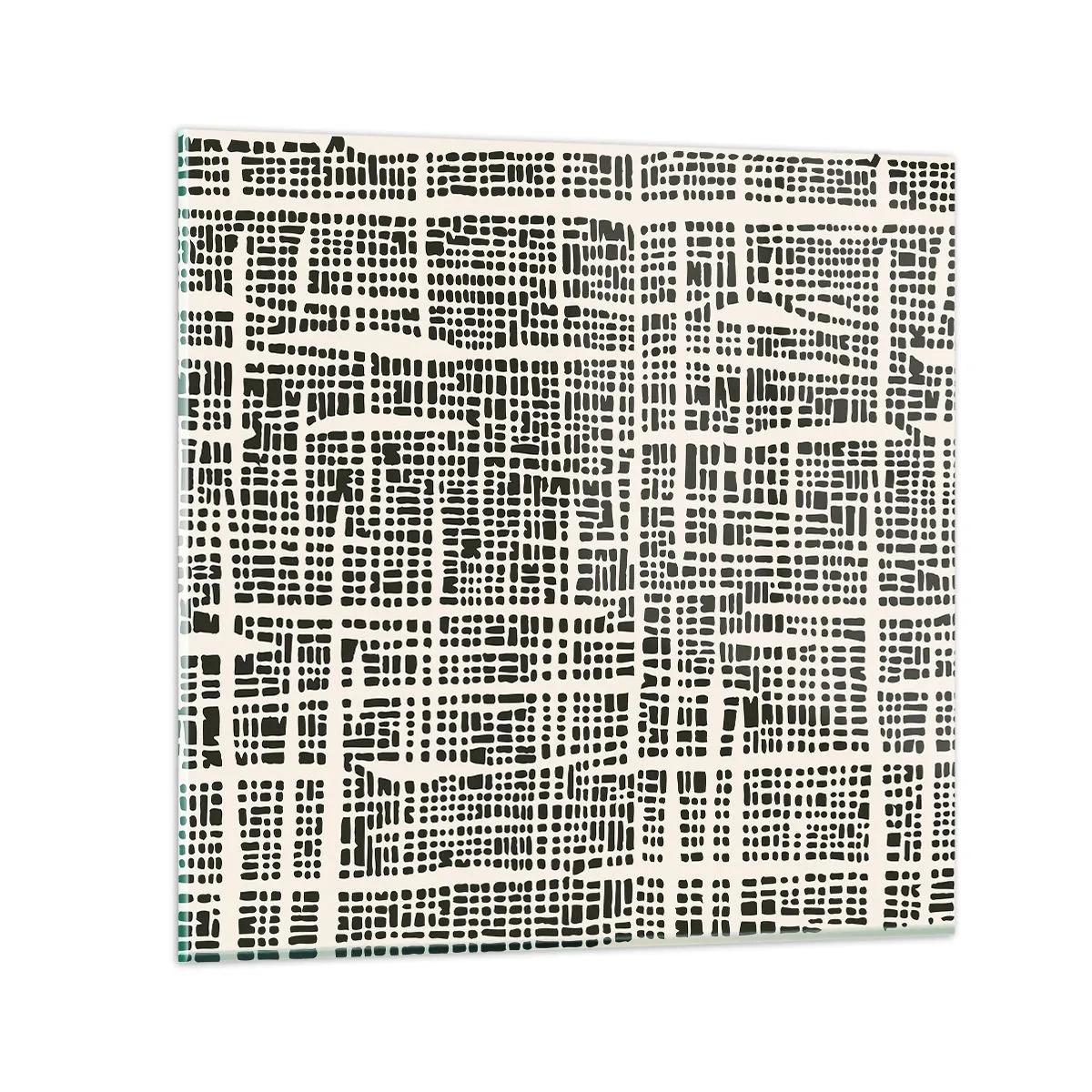 Glasbild - Bild auf glas - Gewebte Komposition - 60x60 cm