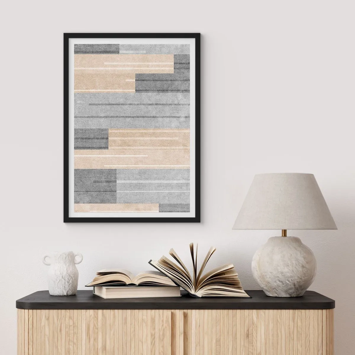 Poster in einem schwarzem Rahmen - Komposition: Vertikal halten - 30x40 cm