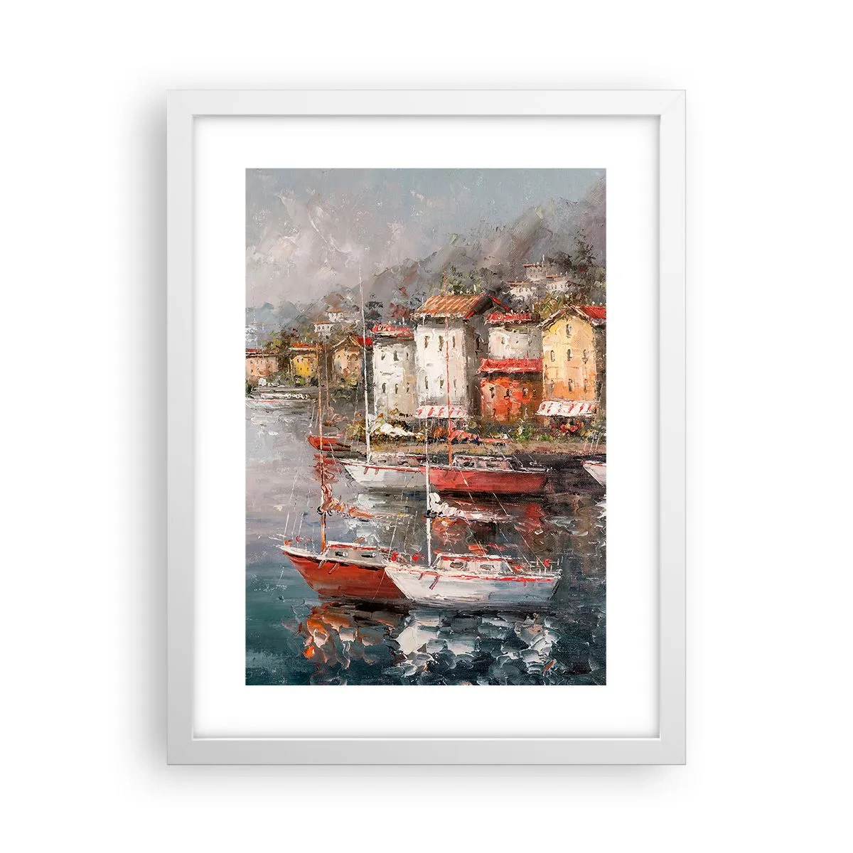 Poster in einem weißen Rahmen - Romantische Oase - 30x40 cm