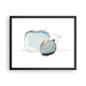 Poster in einem schwarzem Rahmen - Eine Studie über Tropfen - 50x40 cm