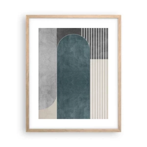 Poster in einem Rahmen aus heller Eiche - Komposition auf der Ebene - 40x50 cm