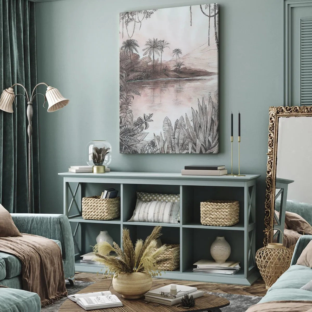 Bild auf Leinwand - Leinwandbild - Tagebuch eines Entdeckers aus dem 19. Jahrhundert - 65x120 cm