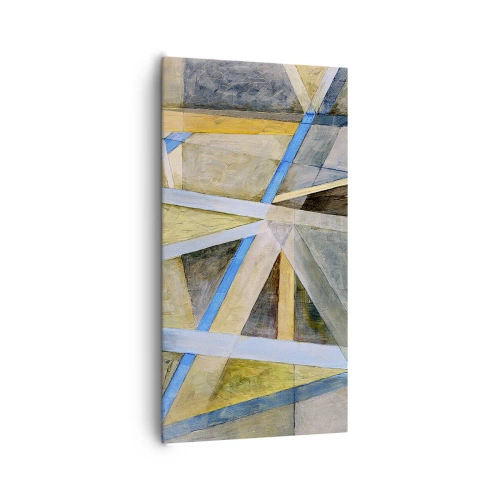 Bild auf Leinwand - Leinwandbild - Gerade oder diagonal? - 65x120 cm