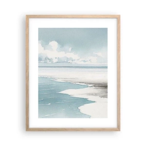 Poster in einem Rahmen aus heller Eiche - Sanfte Flut - 40x50 cm