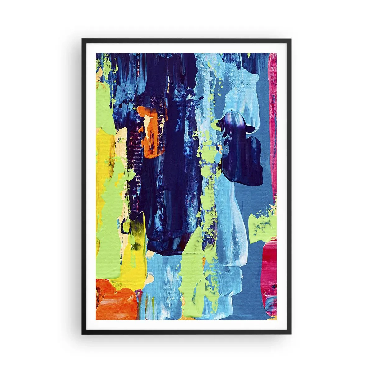 Poster in einem schwarzem Rahmen - Das Leben ist wunderschoen! - 70x100 cm