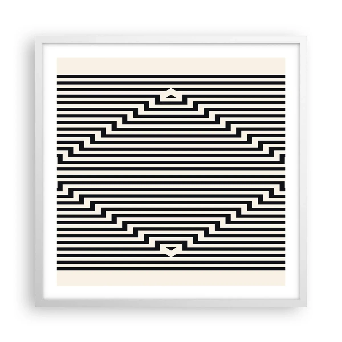 Poster in einem weißen Rahmen - Geometrische Illusion - 60x60 cm