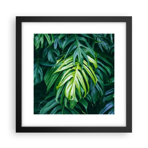 Poster in einem schwarzem Rahmen - Tauchen Sie ein in die Frische - 30x30 cm