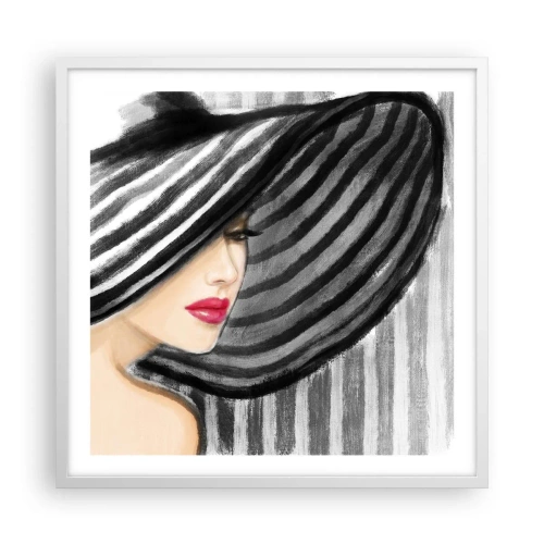 Poster in einem weißen Rahmen - Wo soll ich dich finden? - 60x60 cm