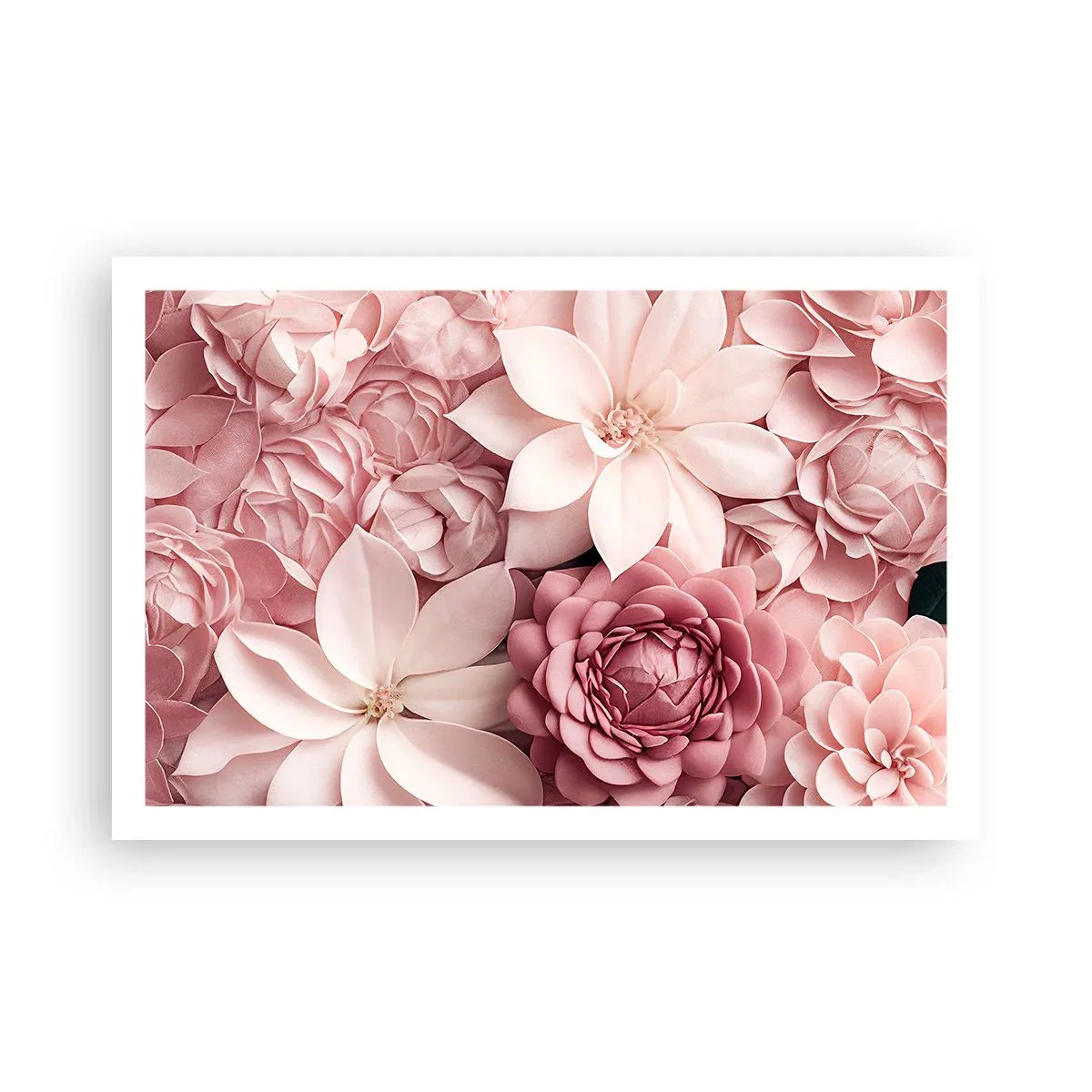 Poster - In rosa Blütenblättern - 91x61 cm