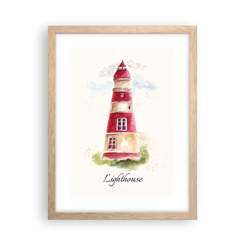 Poster in einem Rahmen aus heller Eiche - Das Wetter ringsum ist immer gut - 30x40 cm