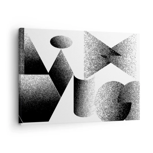 Bild auf Leinwand - Leinwandbild - Geometrie bestehend aus Winkeln und ovalen Formen - 70x50cm - Winkel und Ovale - Moderne Wanddekoration für Wohnzimmer und Schlafzimmer ARTTOR