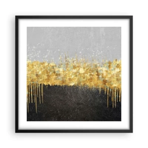 Poster in einem schwarzem Rahmen - Nach innen und nach oben - 50x50 cm