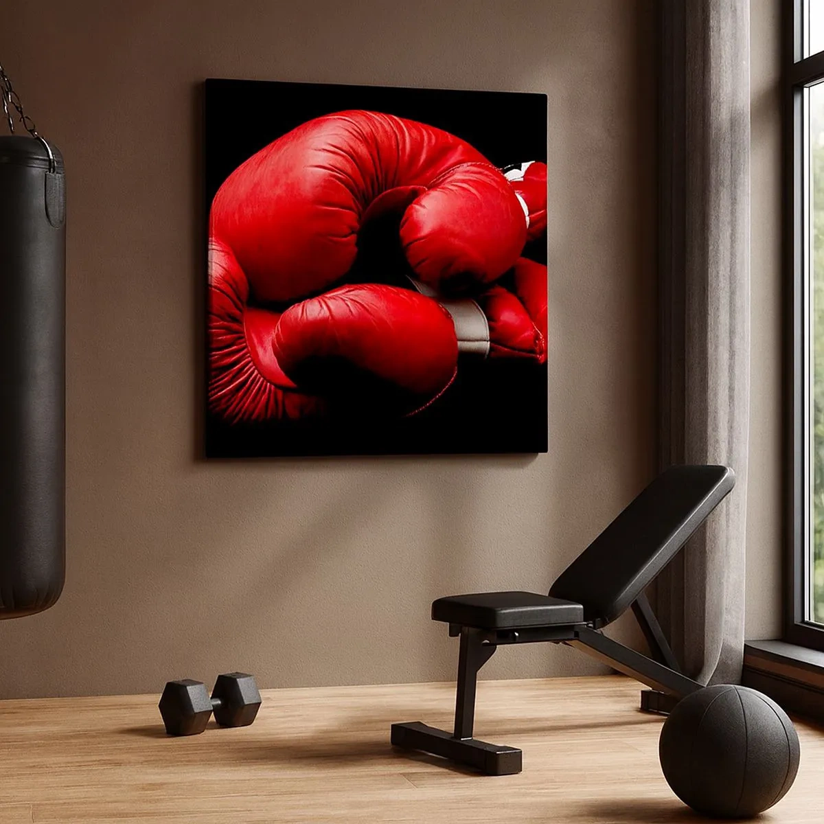 Bild auf Leinwand - Leinwandbild - Die Emotionen des Kampfes liegen hinter uns - 30x30 cm