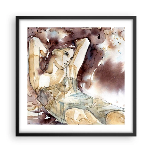 Poster in einem schwarzem Rahmen - In lila Stimmung - 50x50 cm