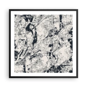 Poster in einem schwarzem Rahmen - Durchdringung der Gegensätze - 60x60 cm