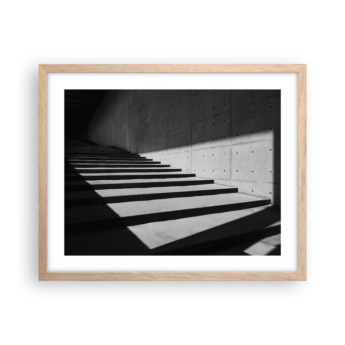 Poster in einem Rahmen aus heller Eiche - Rohe Schönheit des Modernismus - 50x40 cm