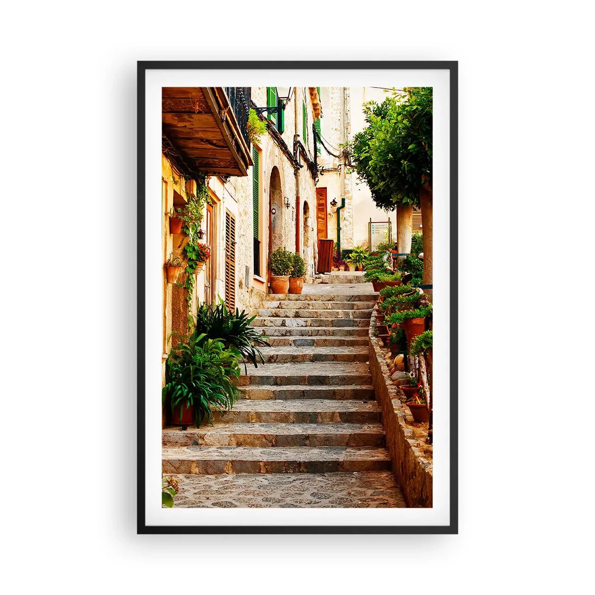 Poster in einem schwarzem Rahmen - Charme spanischer Feiertage - 61x91 cm