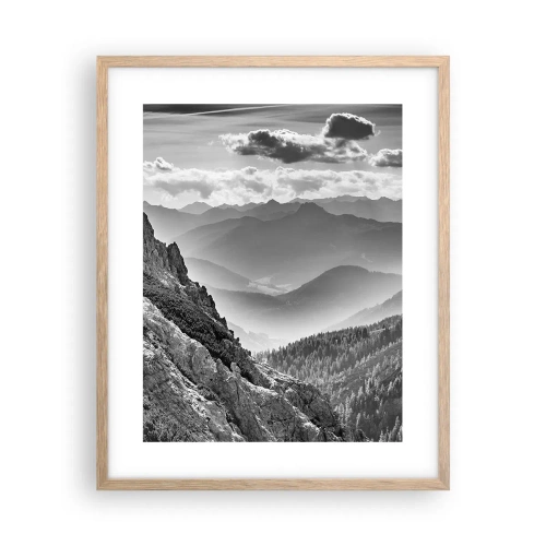 Poster in einem Rahmen aus heller Eiche - Bis zum Horizont - 40x50 cm