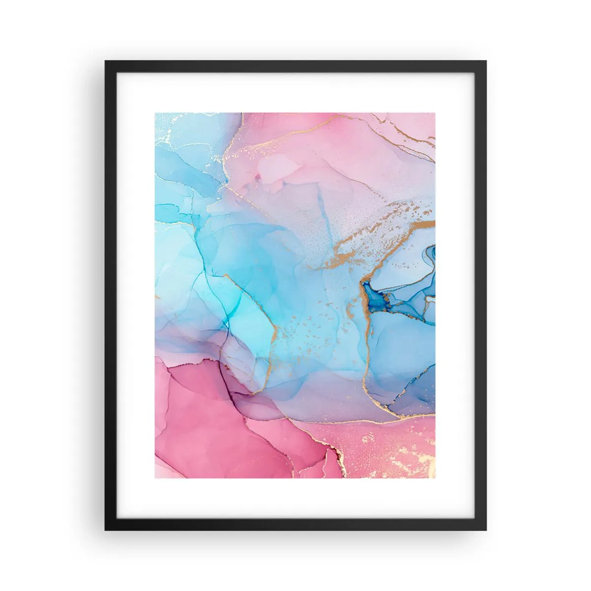 Poster in einem schwarzem Rahmen - Begegnung und Durchdringung - 40x50 cm