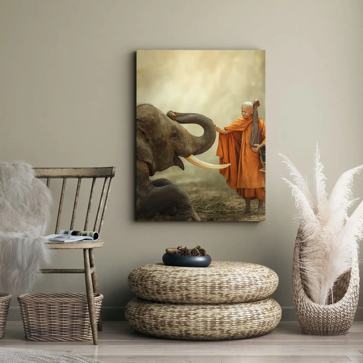 Bild auf Leinwand - Leinwandbild - Treffen unterwegs - 55x100 cm