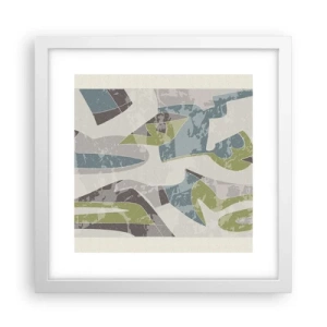 Poster in einem weißen Rahmen - Komposition hinter dem Glas - 30x30 cm