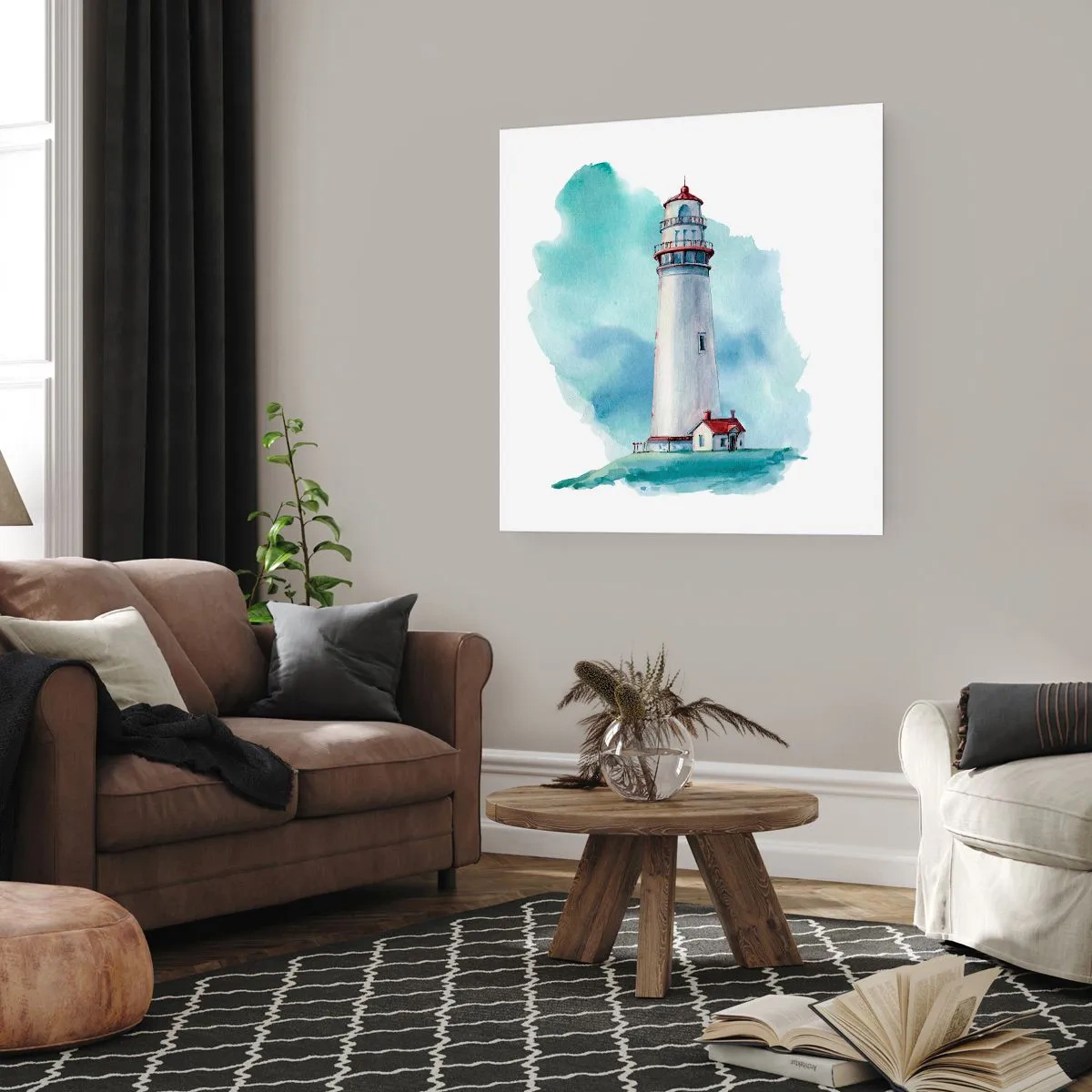 Poster - Sanfte Schwester vom Blau - 60x60 cm