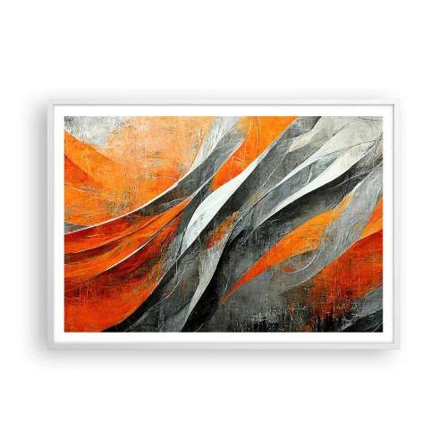 Poster in einem weißen Rahmen - Hitze und Kälte - 100x70 cm