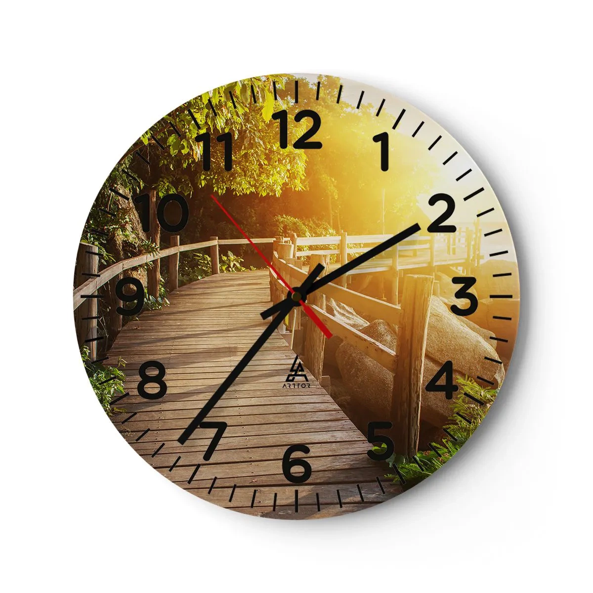 Wanduhr - Glasuhr - Noch eine Wendung, ein weiteres Wunder - 40x40 cm