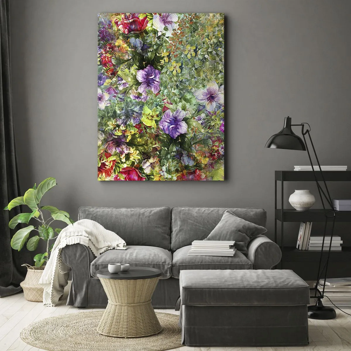 Bild auf Leinwand - Leinwandbild - In Blumen für das Verderben - 45x80 cm