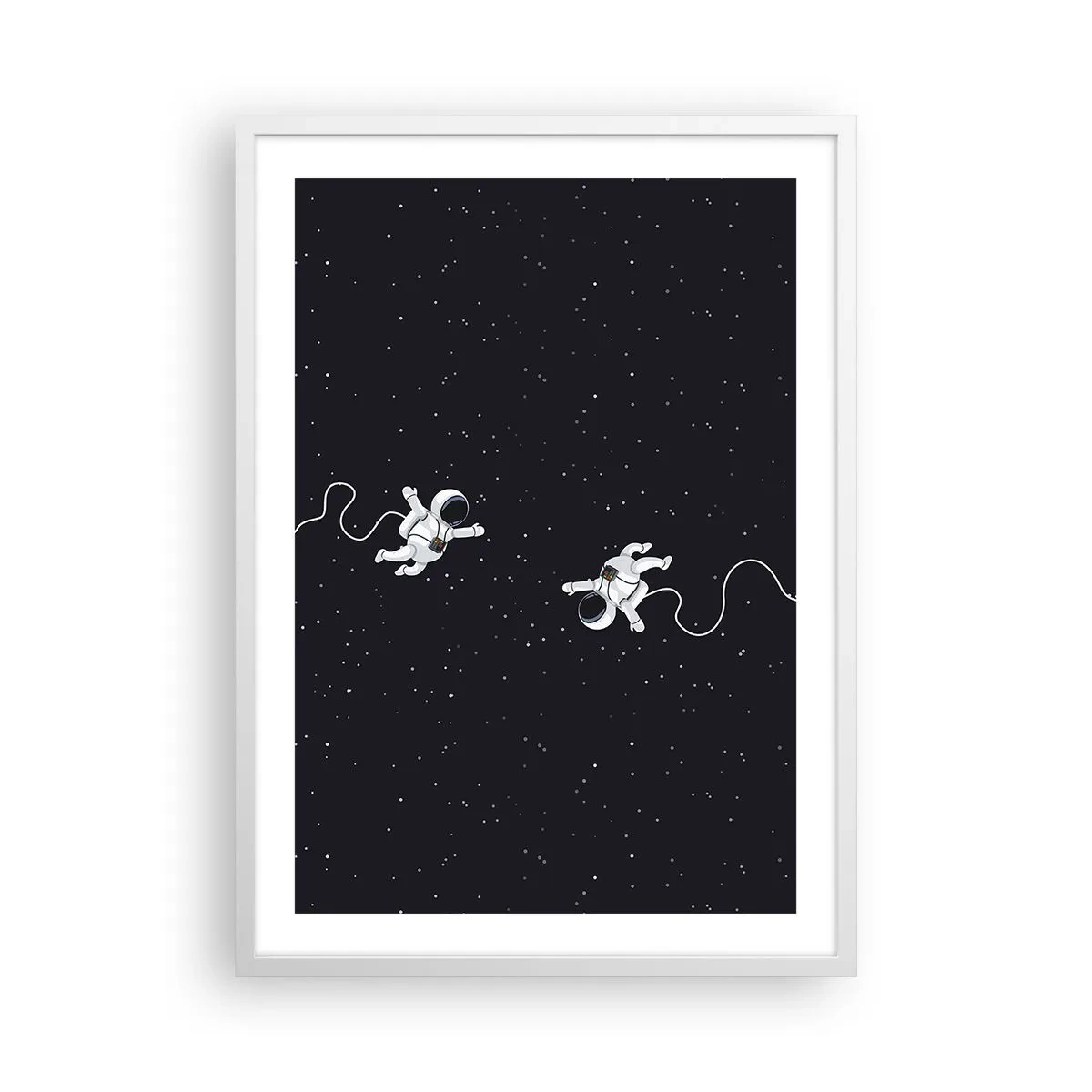 Poster in einem weißen Rahmen - Kosmischer Tanz - 50x70 cm