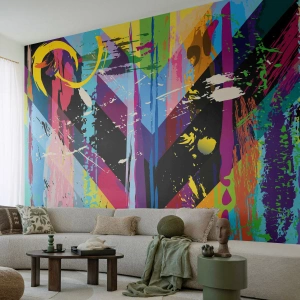 Fototapete Premium Canvas - Von oben nach unten - Abstraktion, Stück, Grafik - 350x256 cm