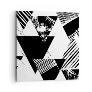 Bild auf Leinwand - Leinwandbild - Regen von Dreiecken - 70x70 cm