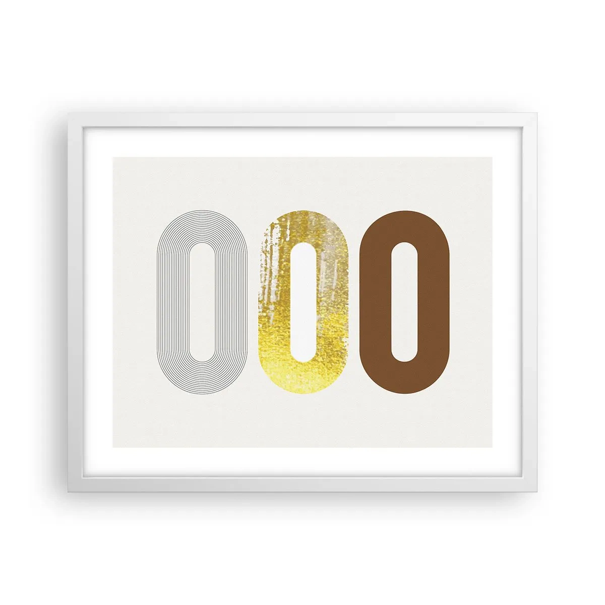 Poster in einem weißen Rahmen - Oooh! - 50x40 cm
