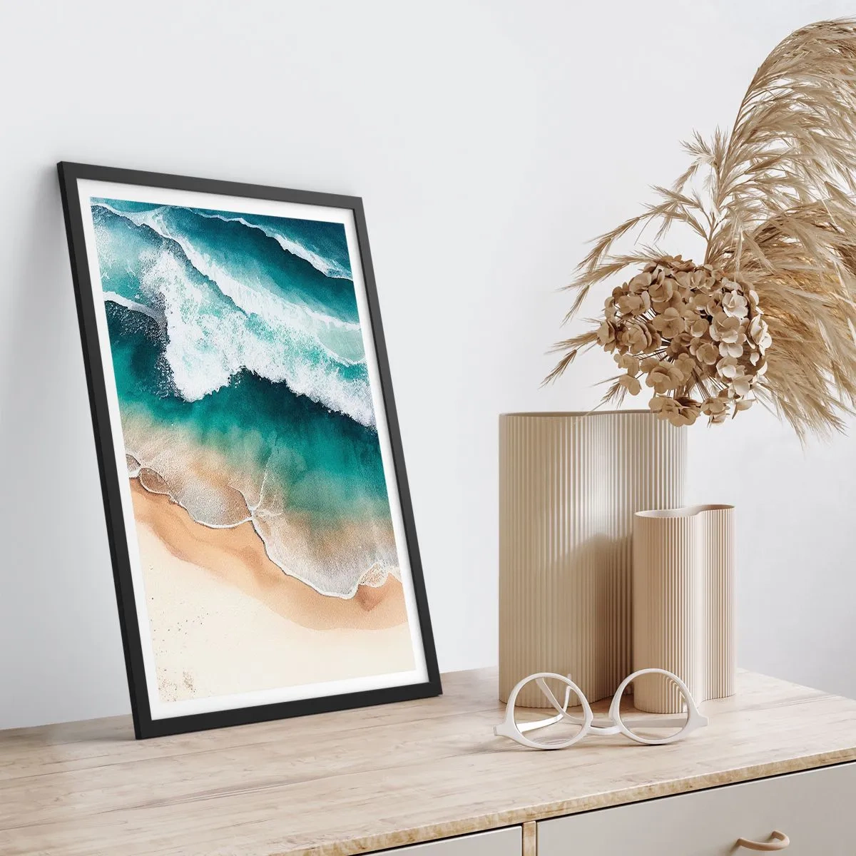 Poster in einem schwarzem Rahmen - Das ewige Treffen - 61x91 cm