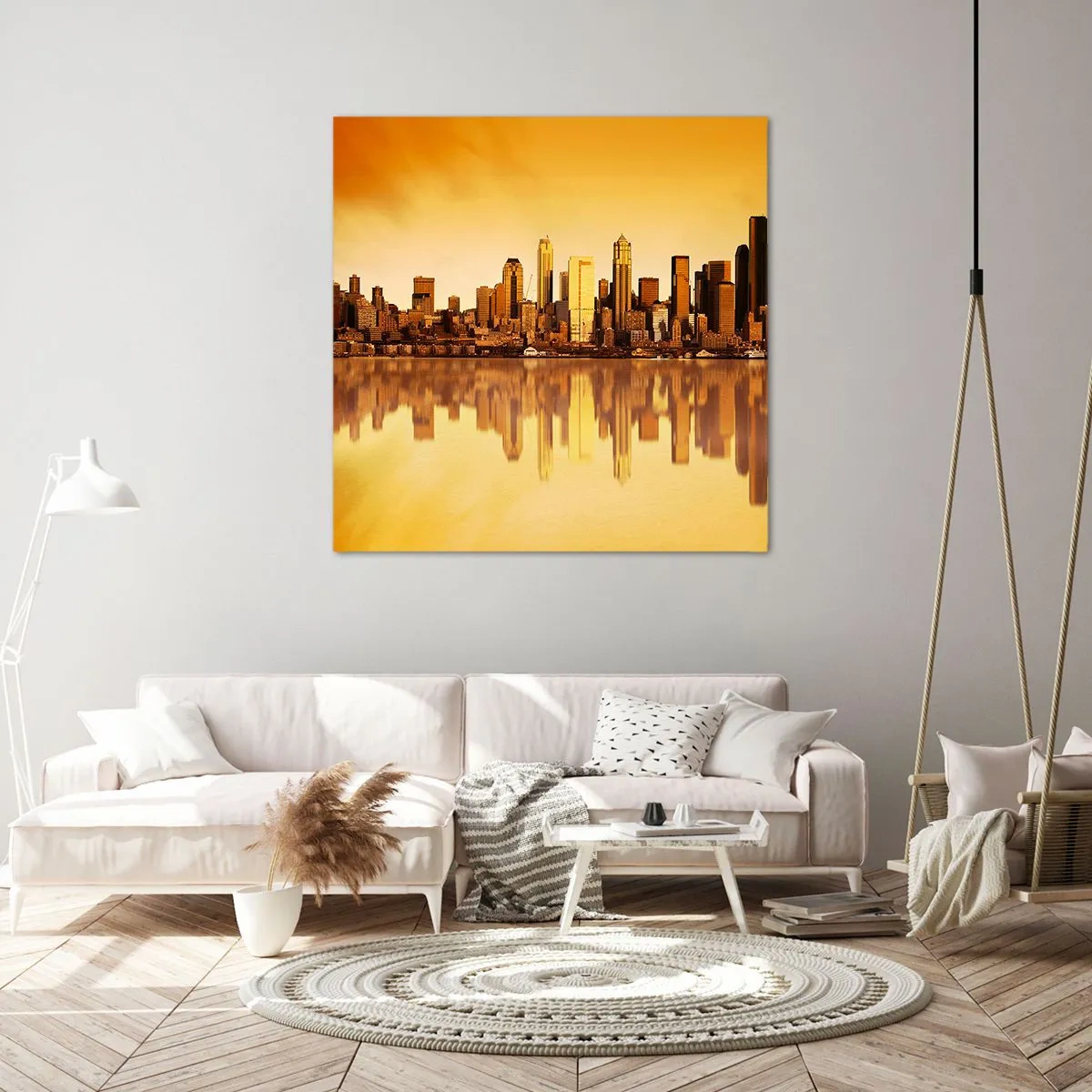 Bild auf Leinwand - Leinwandbild - Die Stille der Metropole - 40x40 cm