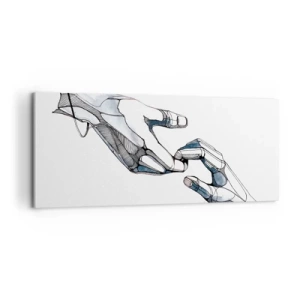 Bild auf Leinwand - Leinwandbild - Eine gute Geste - 100x40 cm