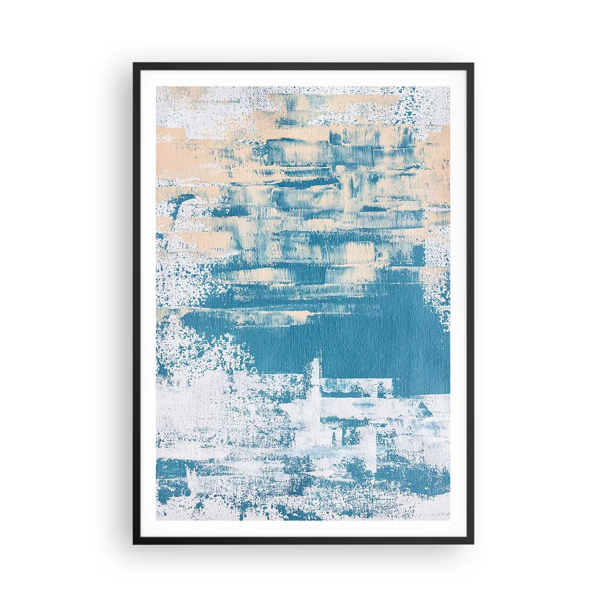 Poster in einem schwarzem Rahmen - Durch einen Eiszapfen - 70x100 cm