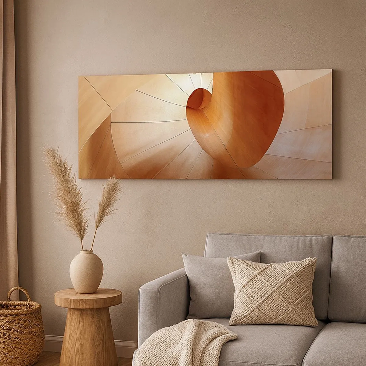 Bild auf Leinwand - Leinwandbild - Architektonische Serpentine - 100x40 cm