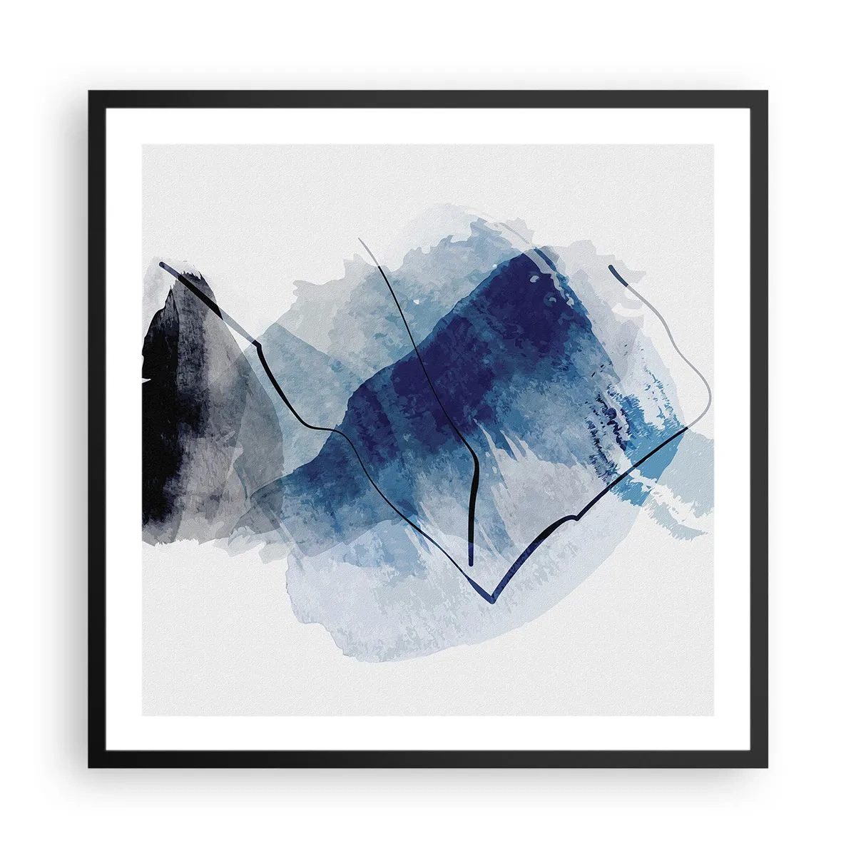 Poster in einem schwarzem Rahmen - Eisberg - 60x60 cm