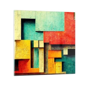 Glasbild - Bild auf glas - Festival der rechten Winkel - 60x60 cm