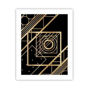 Poster - Goldene Geometrie - 40x50 cm