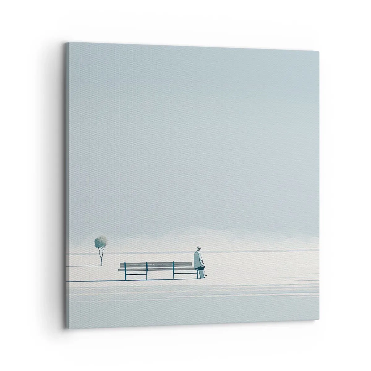 Bild auf Leinwand - Leinwandbild - Ja, ich warte. - 60x60 cm