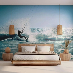 Fototapete Standard Eco - Hinreißen lassen - Sport, Kitesurfen, Meer - 150x105 cm