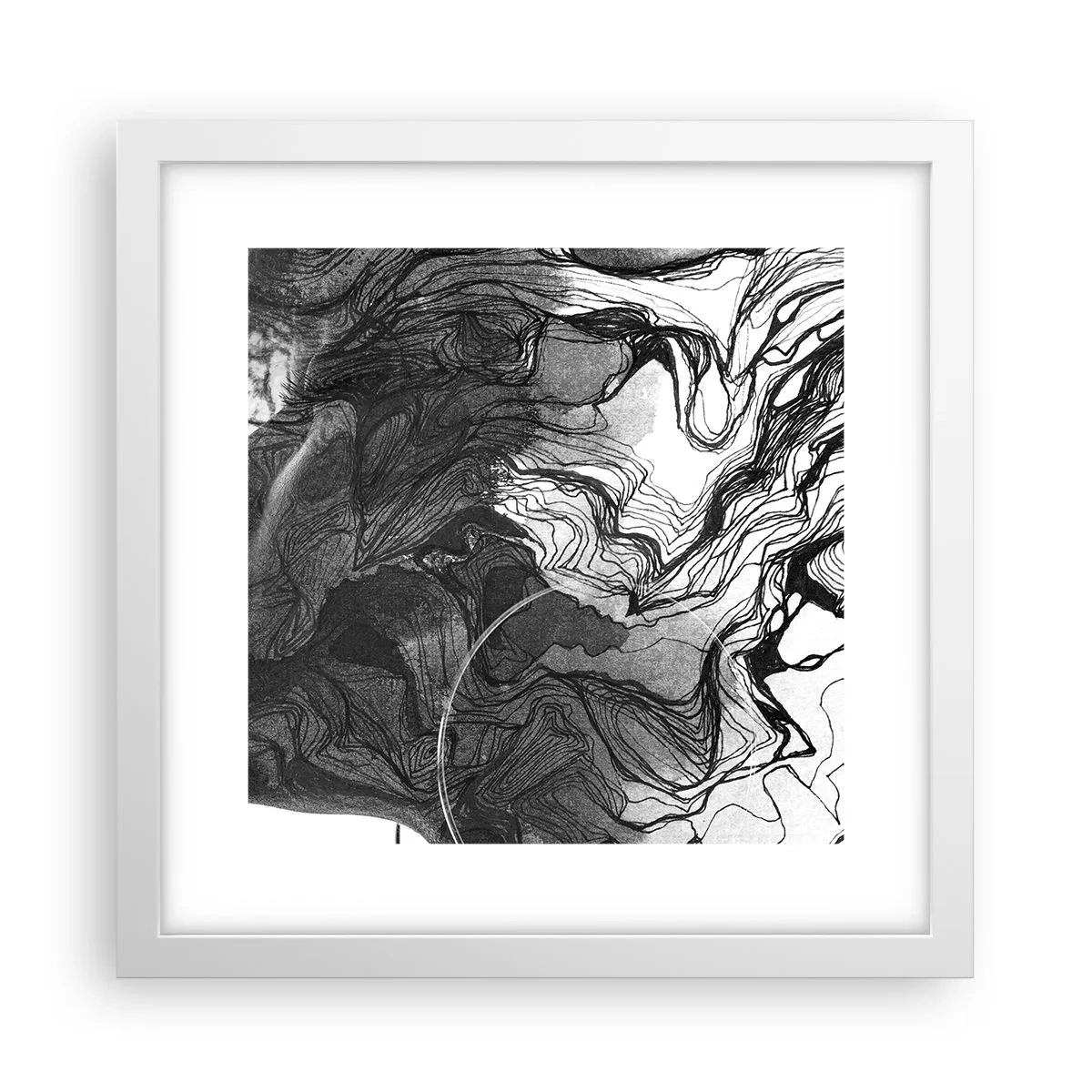 Poster in einem weißen Rahmen - Verstrickt in Träume - 30x30 cm