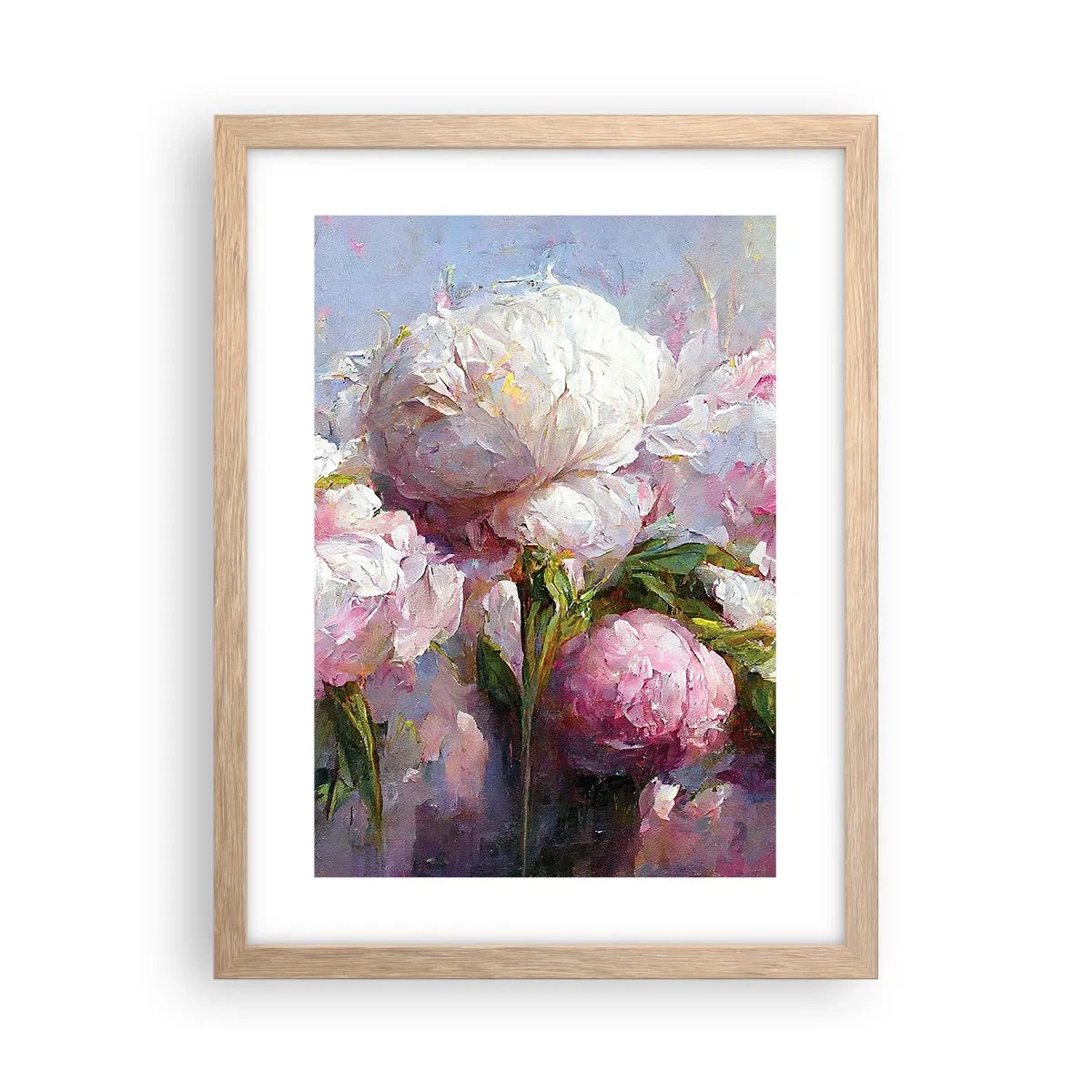 Poster in einem Rahmen aus heller Eiche - Strauß voller Leben - 30x40 cm