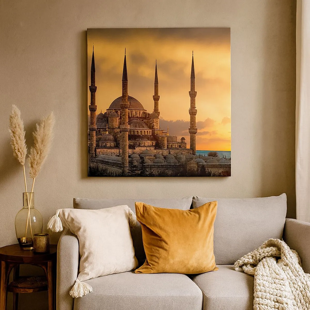 Bild auf Leinwand - Leinwandbild - Gott ist großartig - 30x30 cm