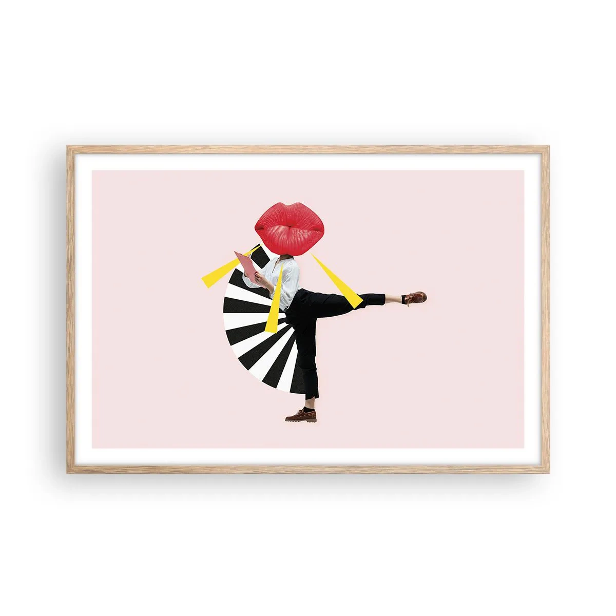 Poster in einem Rahmen aus heller Eiche - Surreale Pop-Art - 91x61 cm