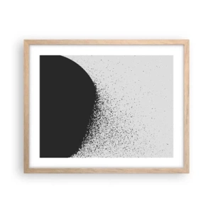 Poster in einem Rahmen aus heller Eiche - Bewegung von Molekülen - 50x40 cm