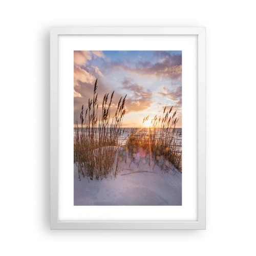 Poster in einem weißen Rahmen - Abschied von Sonne und Wind - 30x40 cm
