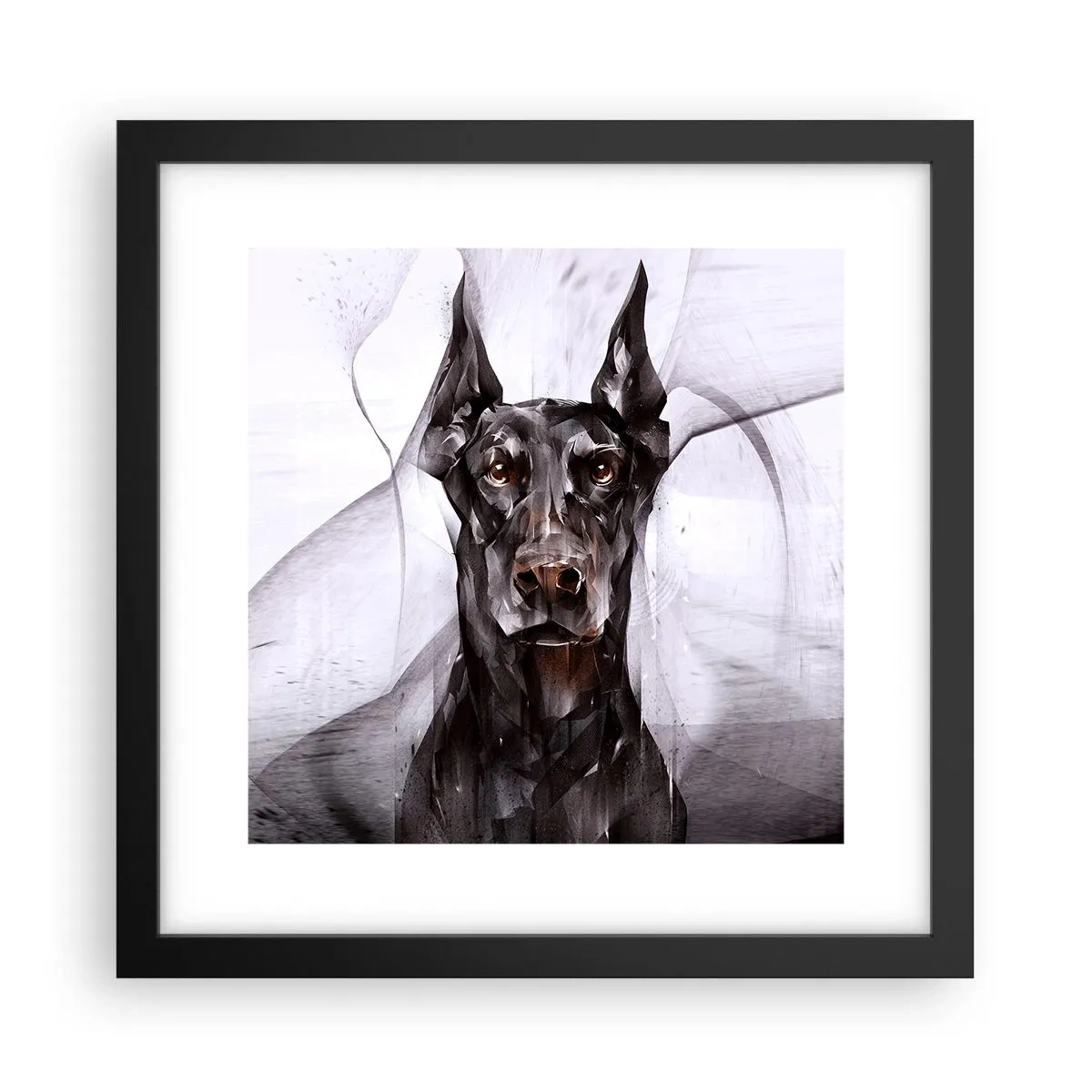 Poster in einem schwarzem Rahmen - Edelgeboren - 30x30 cm